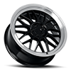 5 LUG KR06 GLOSSY BLACK MACHINED LIP