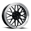 5 LUG KR06 GLOSSY BLACK MACHINED LIP
