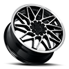 5 LUG KR09 GLOSSY BLACK MACHINED FACE