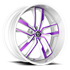 5 LUG LF-760 WHITE WITH PURPLE ACCENTS