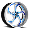 5 LUG LF-761 WHITE WITH BLUE ACCENTS