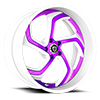 5 LUG LF-761 WHITE WITH PURPLE ACCENTS