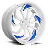 5 LUG LF-772 WHITE WITH BLUE INSERTS
