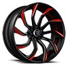 5 LUG LZ-753 BLACK AND RED