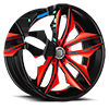 5 LUG LZ-754 BLACK AND RED