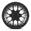 6 LUG COMMANDO MATTE BLACK W GLOSS BLACK RING
