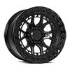 6 LUG COMMANDO MATTE BLACK W GLOSS BLACK RING