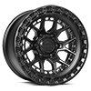 6 LUG COMMANDO MATTE BLACK W MATTE BLACK RING