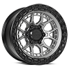 6 LUG COMMANDO MATTE GREY W MATTE BLACK RING