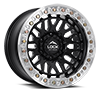 6 LUG INVADER MATTE BLACK W/ MACHINED BEAD LOCK