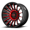 MO807 Shockwave Gloss Black Machined w/ Red Tint