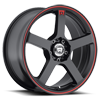 Motegi Wheel MR116 Matte Black w/Red Stripe