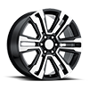 6 LUG PR182 GLOSS BLACK MACHINED
