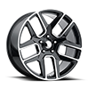 5 LUG PR192 GLOSS BLACK MACHINED