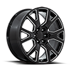 6 LUG PR199 GLOSS BLACK MILLED