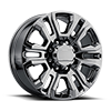8 LUG PR207 BLACK CHROME