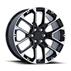 6 LUG PR224 GLOSS BLACK W/ MACHINED FACE