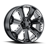 6 LUG PR113 GLOSS BLACK W/ CHROME ACCENTS