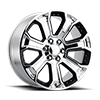 6 LUG PR113 CHROME W/ MATTE BLACK ACCENTS
