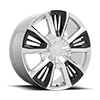 6 LUG PR212 CHROME W/ GLOSS BLACK ACCENTS