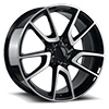 5 LUG R207 GLOSS BLACK WITH MACHINED FACE