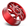 8 LUG RUNNER DUALLY FRONT - D742 CANDY RED & MILLED