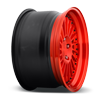 5 LUG IND-T BRUSHED MATTE RED CENTER W GLOSS CANDY RED LIP