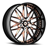 5 LUG SD31 GLOSS BLACK W/ ROSE GOLD ACCENTS