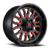 Stroke - D612 22x10 +10 | Gloss Black w/ Candy Red
