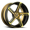 5 LUG SX 9 GOLD WITH BLACK INSERTS