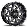 6 LUG VENOM BLACK MILLED 