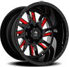 8 LUG 69R SWAT GLOSS BLACK WITH RED INSERTS
