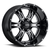 249 Predator II Gloss Black with Milling and Clear Coat - 20x10
