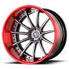 5 LUG VCJ CONCAVE TRANSPARENT CLEAR BLACK & TRANSPARENT CLEAR RED