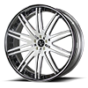 5 LUG VCP CONCAVE WHITE & HI-POLISHED / CHROME LIP