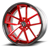 5 LUG VCU CONCAVE (CUSTOM CUT) BRUSHED CANDY RED AND CARBON FIBER