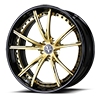 5 LUG VCV CONCAVE STEP LIP BRUSHED & HI-POLISHED CANDY BRASS / BLACK LIP