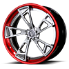 5 LUG VDRM CONCAVE STEP LIP TINTED BRUSH / CANDY RED LIP
