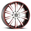 6 LUG VTO BRUSHED WITH RED AND BLACK