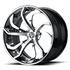 5 LUG VCY CONCAVE BRUSHED & HI-POLISH / CHROME LIP