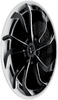 5 LUG VCY CONCAVE TINTED BRUSH / CARBON FIBER