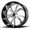 5 LUG VCY CONCAVE BRUSHED & HI-POLISH / GLOSS BLACK LIP