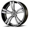 5 LUG VCH CONCAVE BRUSHED & HI-POLISH / GLOSS BLACK LIP