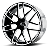 5 LUG VM20 MONOBLOCK GLOSS BLACK & C.MATCH WHITE