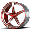 5 LUG VM25 MONOBLOCK CANDY RED & BRUSHED CHAMPAGNE ROSE GOLD