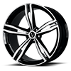 5 LUG VM48 MONOBLOCK BRUSHED & GLOSS BLACK