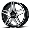 5 LUG VM51 MONOBLOCK BRUSHED & GLOSS BLACK