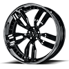 5 LUG VP02 CONCAVE GLOSS BLACK / CHROME LIP