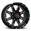 8 LUG W905 GLOSS BLACK MILLED WITH DIMPLES