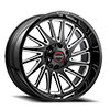 6 LUG W936 GLOSS BLACK MILLED